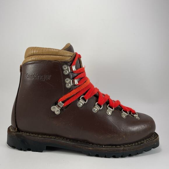 Kastinger Mountaineering Hiking Boots Brown Mens Size 10 Austria Leather VTG - Picture 1 of 11